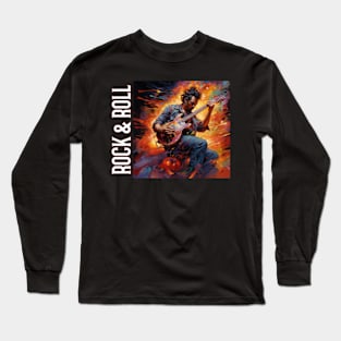 Rock & Roll Vibe Good Vibes Music Musician Guitar Player Instrument Long Sleeve T-Shirt